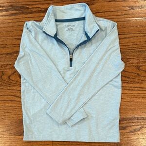Crewcuts Toddler Boy Light Blue Quarter-Zip ACTIVE Pullover (XS 4/5)